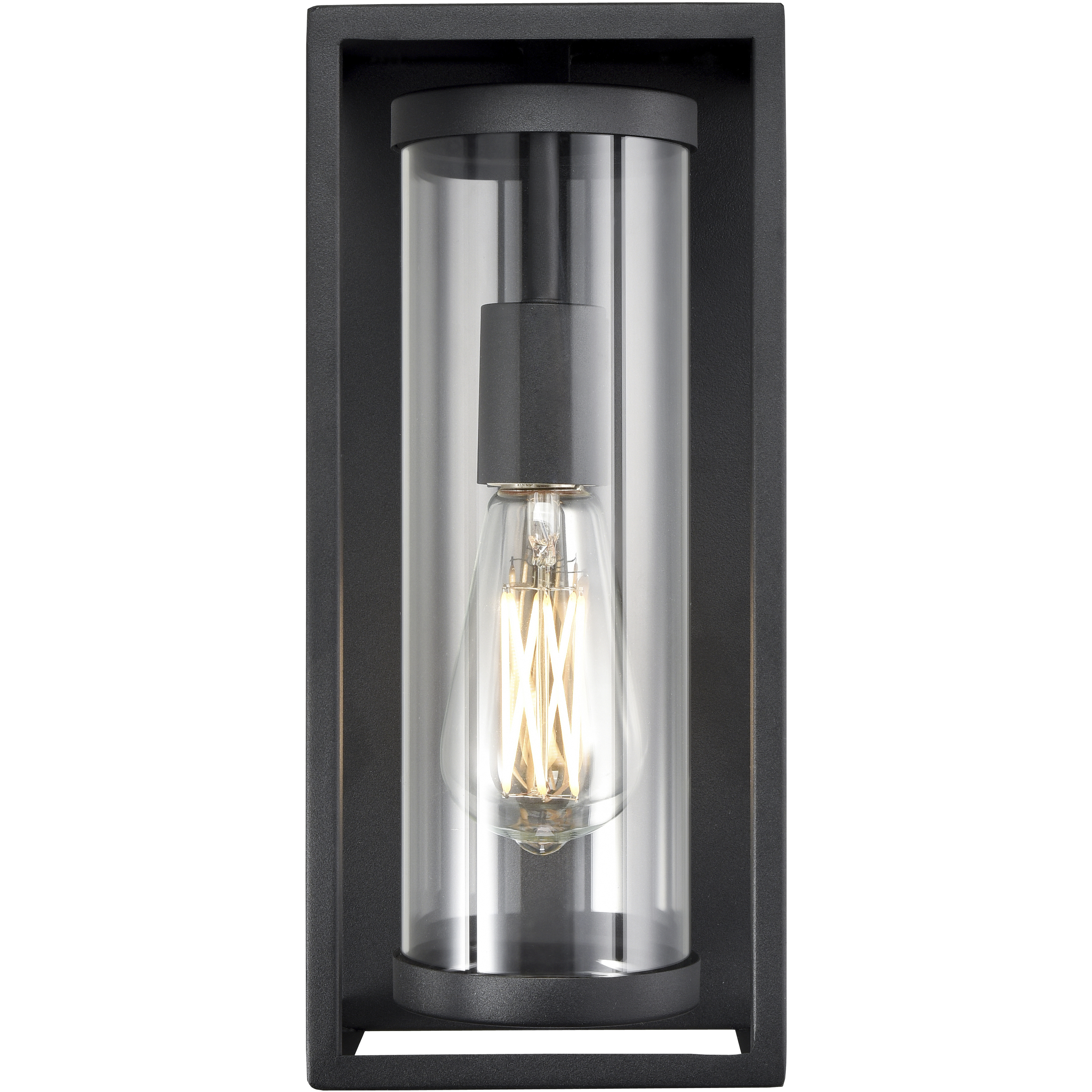 Caleb 1 Light 12.5 inch Textured Black Outdoor Wall Sconce